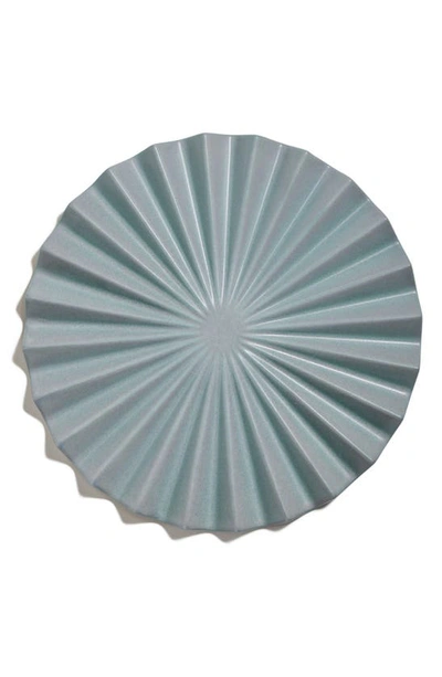 Our Place Pleated Starburst Stoneware Trivet In Blue Salt