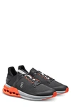 On Cloudnova Flux Sneaker In Black/red