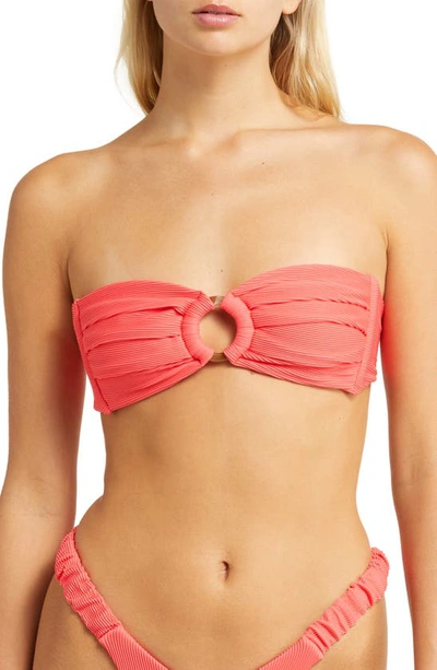 Kulani Kinis Strapless O-ring Bikini Top In Watermelon