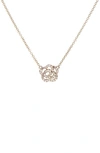Ef Collection Diamond Rose Pendant Necklace In Gold