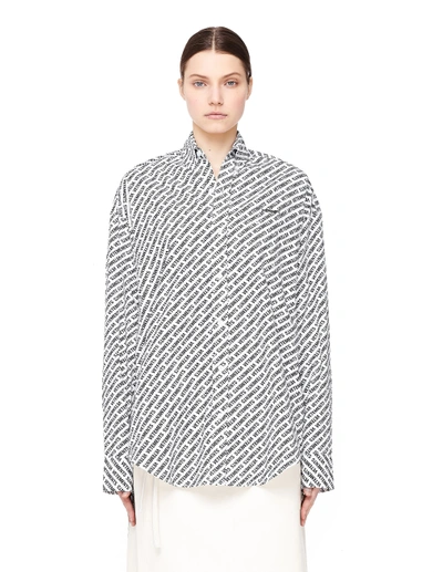 Vetements Women's Monogram Oversized Shirt In White