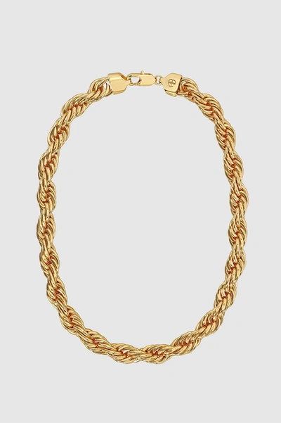 Anine Bing Twist Rope Necklace In Gold In 14k Gold