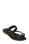 Italian Shoemakers Mavis Loop Toe Sandal In Black