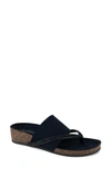 Italian Shoemakers Ziona Wedge Sandal In Navy