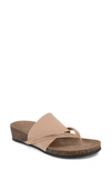 Italian Shoemakers Ziona Wedge Sandal In Natural