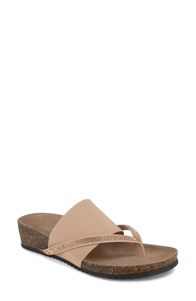 Italian Shoemakers Ziona Wedge Sandal In Natural