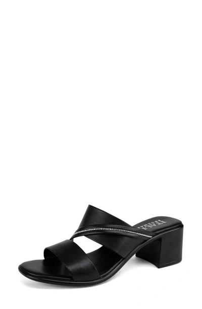 Italian Shoemakers Coletty Mid Heel Sandal In Black