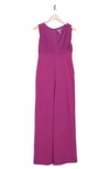 Love By Design Aster Deep V-neck Jumpsuit In Wild Aster