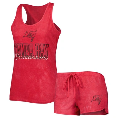 Concepts Sport Red Tampa Bay Buccaneers Billboard Scoop Neck Racerback Tank And Shorts Sleep Set