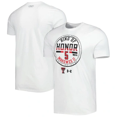 Under Armour Patrick Mahomes White Texas Tech Red Raiders Ring Of Honor T-shirt