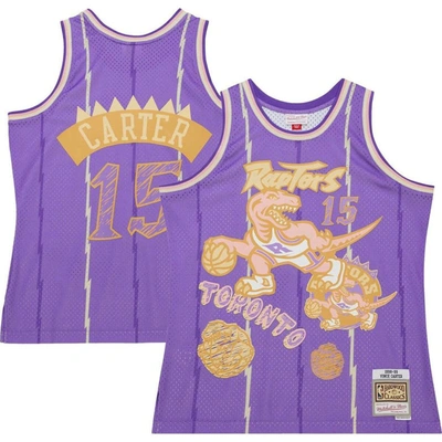 Mitchell & Ness Vince Carter Purple Toronto Raptors 1998/99 Swingman Sidewalk Sketch Jersey