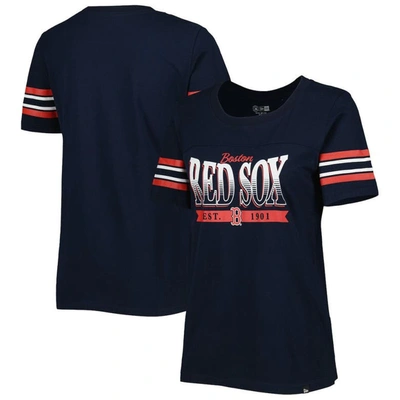 New Era Navy Boston Red Sox Team Stripe T-shirt