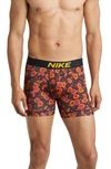 Nike Dri-fit Essential Micro Boxer Briefs In Floral Swoosh Print
