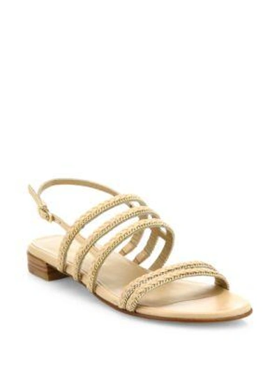 Stuart Weitzman Linedrive Slingback Sandals In Naked