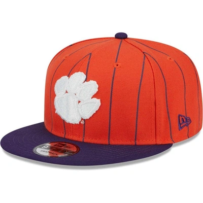 New Era Men's  Orange, Purple Clemson Tigers Vintage-like 9fifty Snapback Hat In Orange,purple