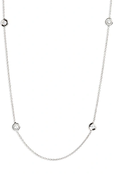 Roberto Coin Diamond Seven Station Necklace In White