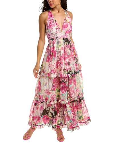Rococo Sand Halter Maxi Dress In Pink