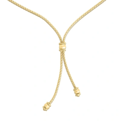The Lovery Structured Lariat Bead Necklace In Gold
