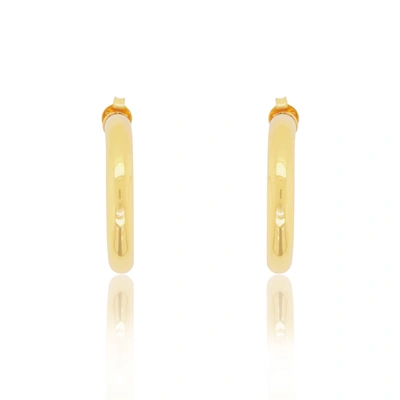 The Lovery Gold Tube Hoop Earrings