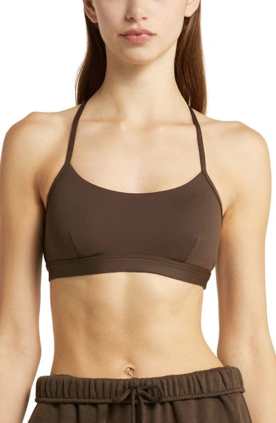 Alo Yoga Airlift Intrigue Bra In Espresso