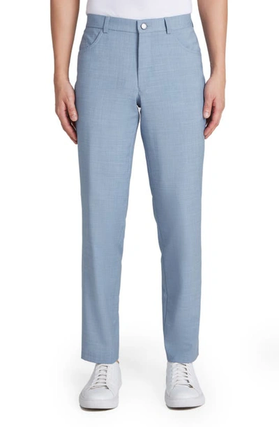 Jack Victor Sage Five Pocket Stretch Pants In Light Blue