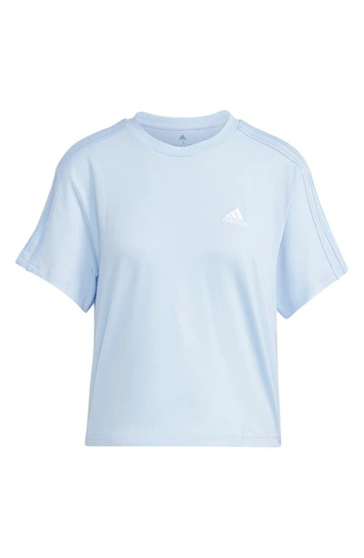 Adidas Originals Essentials 3-stripes Jersey T-shirt In Blue Dawn