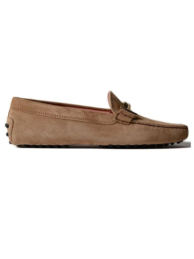 Tod's Double T Loafers In Stabacco Chiaro