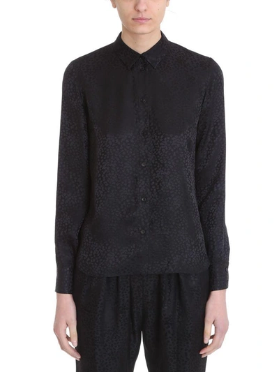 Stella Mccartney Animalier Black Silk Shirt