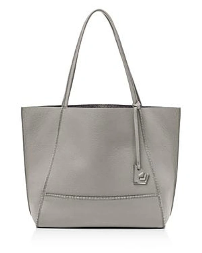 Botkier Soho Leather Tote In Soft Gray/silver
