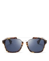 Dior Women's Abstract Square Mirrored Sunglasses, 58mm In Havana/gray Mirror