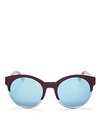 Dior Women's Sideral 1 Mirrored Round Sunglasses, 53mm In Plum Gold Havana/azure Mirror