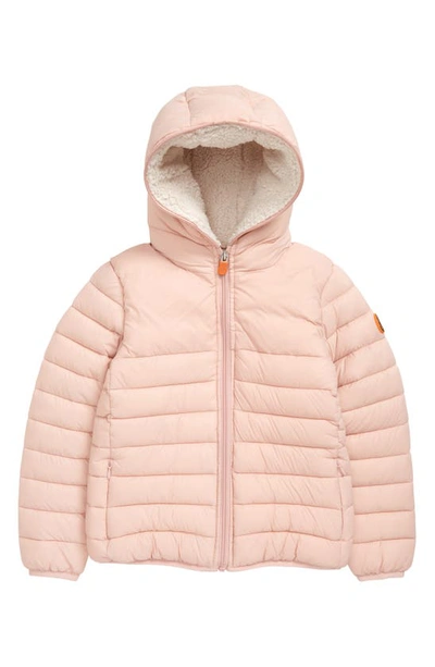Save The Duck Kids' Cory Water Repellent Puffer Jacket In Blush Pink