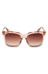 Diff 54mm Square Sunglasses In Nude Crystal Brown Gradient