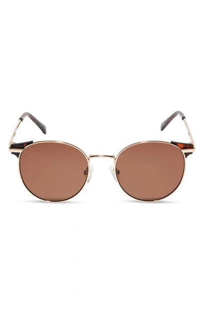 Diff 53mm Logan Round Sunglasses In Brown