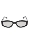 Diff 55mm Kai Slim Sunglasses In Black Grey Mirror
