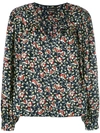Isabel Marant Floral Print Blouse In Black