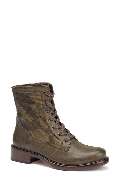 Trask Brett Combat Boot In Olive Camouflage Leather