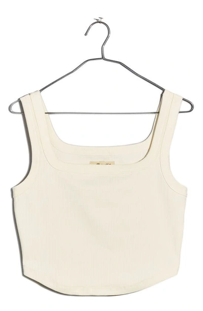 Madewell The Tailored Sleekhold Crop Tank In Lighthouse