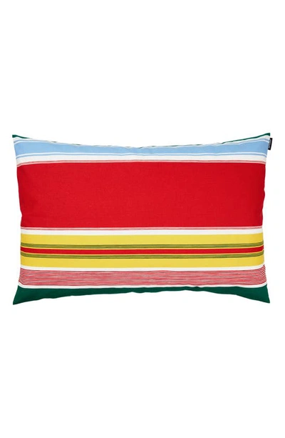Marimekko Paraati Outdoor Accent Pillow Cover In Green/ Red