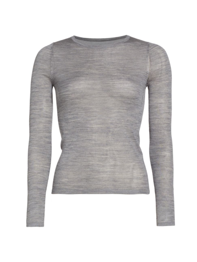 Nili Lotan Candice Silk Knit Sweater In Gray