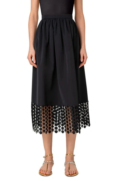 Akris Punto Skirt Techno Taffeta Kaleidoscope D In Black