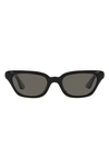 Oliver Peoples X Khaite 1983c 52mm Irregular Sunglasses In Black