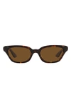 Oliver Peoples X Khaite 1983c 52mm Irregular Sunglasses In Dark Tortoise