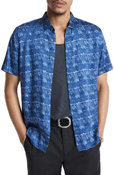 John Varvatos Loren Slim Fit Button Down Shirt In Capri Blue