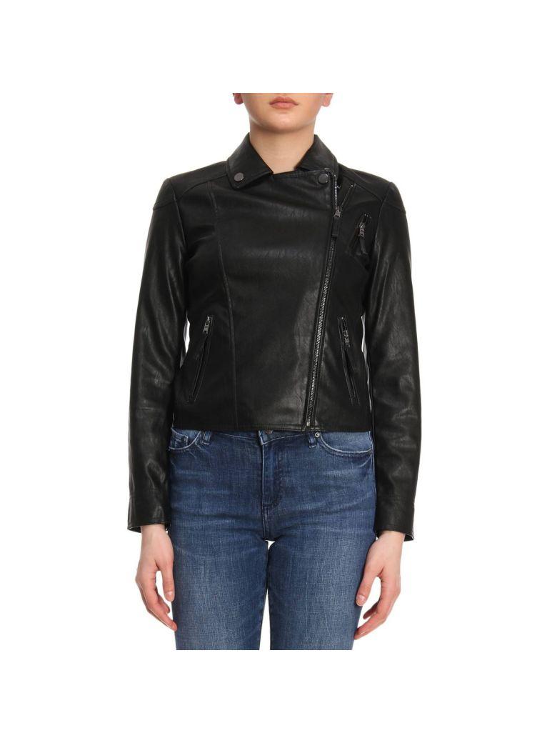 armani exchange leather jacket womens