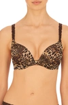 Natori Women's Pure Luxe Molded Push-up Bra 727321 In Java Luxe Leopard Print