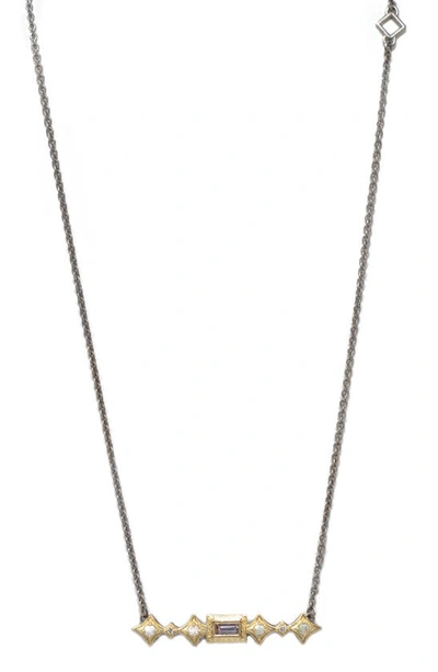 Armenta Women's Old World Crivelli 18k Gold, Sterling Silver, Diamond, Opal & Morganite Bar Necklace