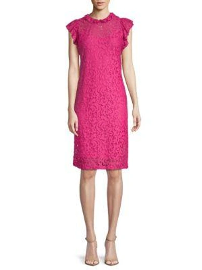 Alexia Admor Lace Sheath Dress In Pink Berry