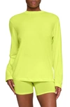 Skims Boyfriend Long Sleeve T-shirt In Yellow Highlighter