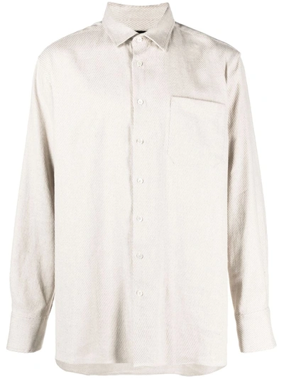 Botter Button-up Cotton-linen Shirt In Beige